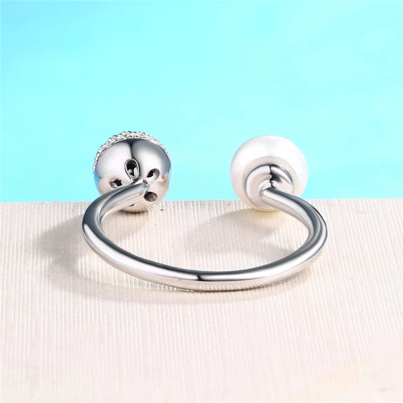 Silver Pearl Ring