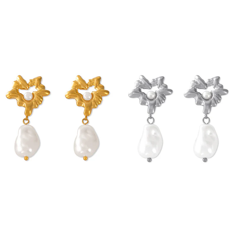 Ball Jewelry Baroque Pearl Earrings