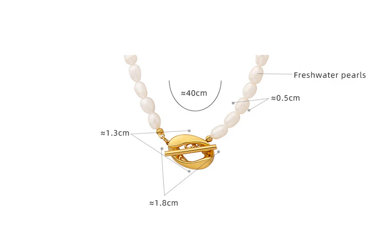 Oval OT Clasp Pendant Freshwater Pearl Necklace