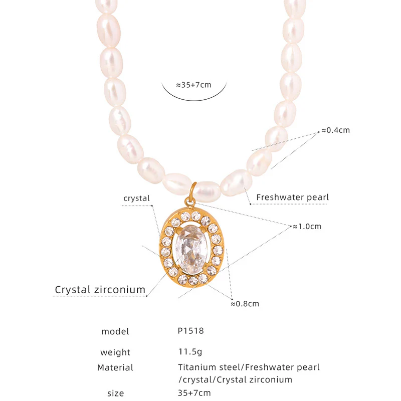 Pearl Necklace and Earring Set