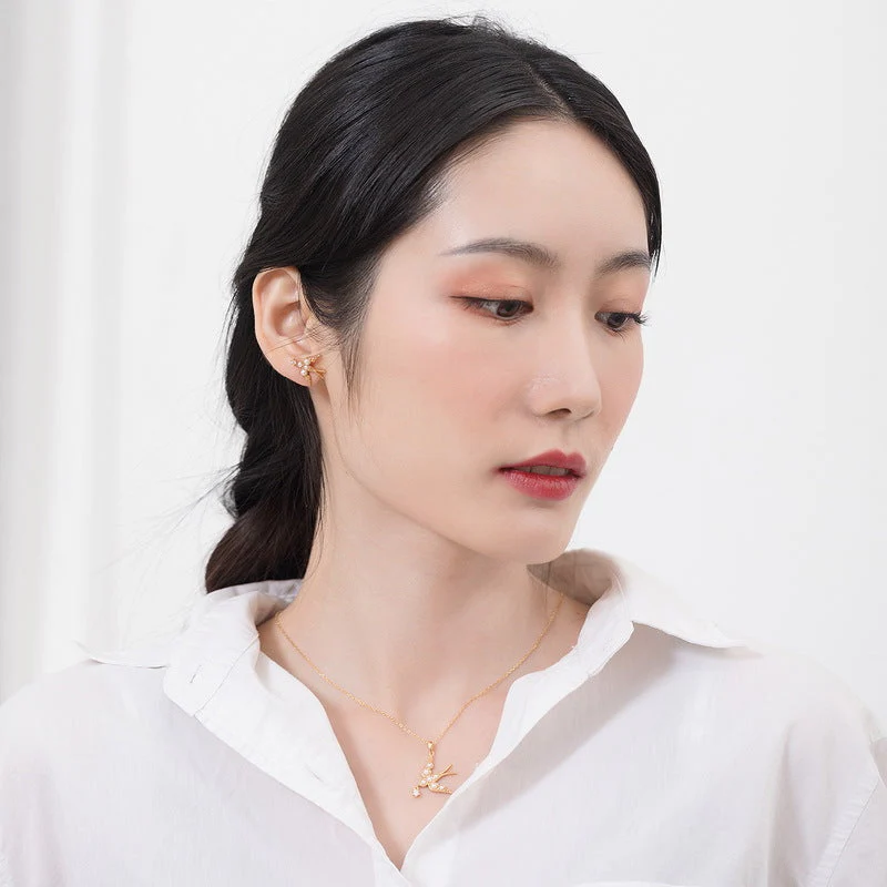 Peace Dove With Pearl Pendant