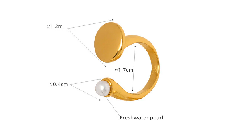 C Shape Open Mouth Freshwater Pearl Ring