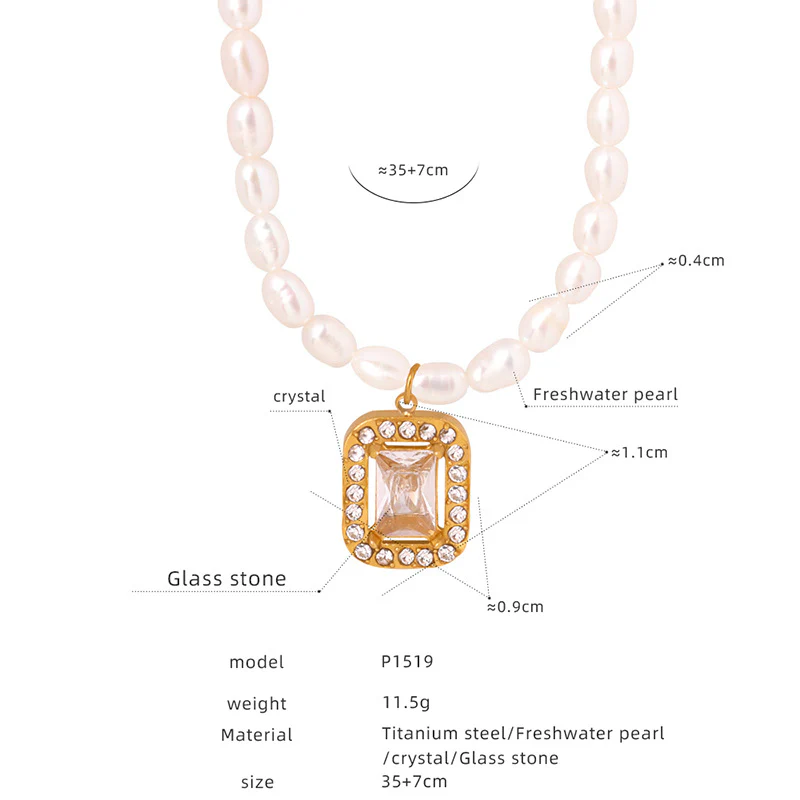 Pearl Necklace and Earring Set