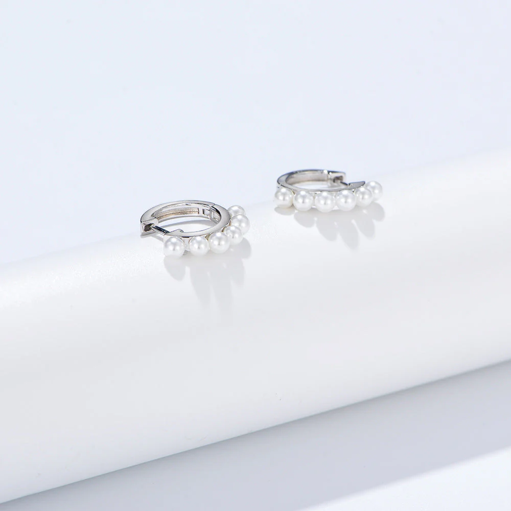 Pearl Earring Hoops 360 Pearl Earrings