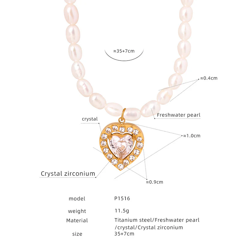 Pearl Necklace and Earring Set