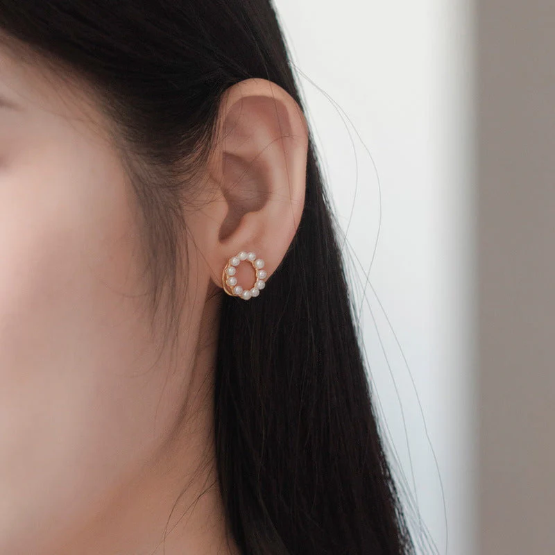 No Piercing Screw Pearl Earrings