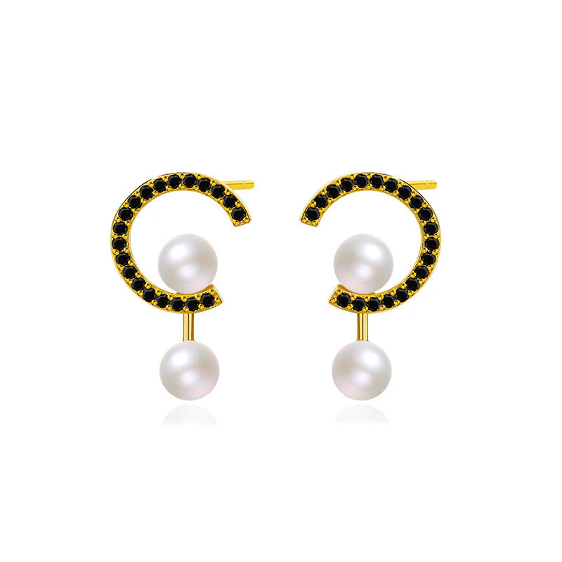 Black Studs Earrings For Women