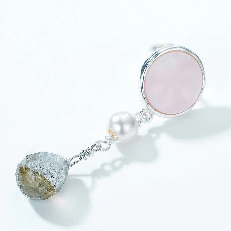 Pearls and Pink Shell Earrings