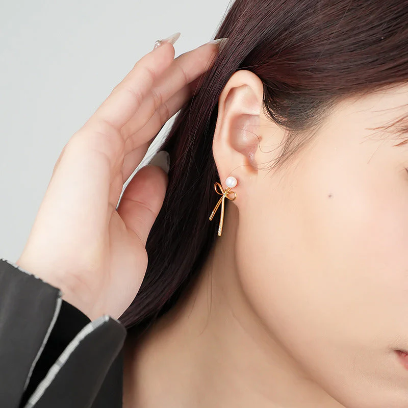 Bow Tie Stud Earrings