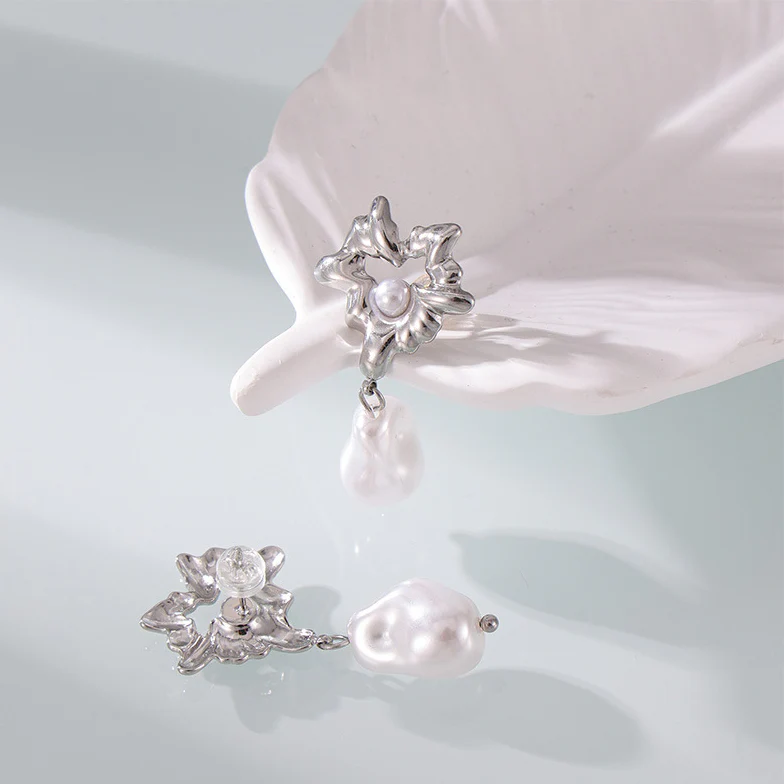 Ball Jewelry Baroque Pearl Earrings