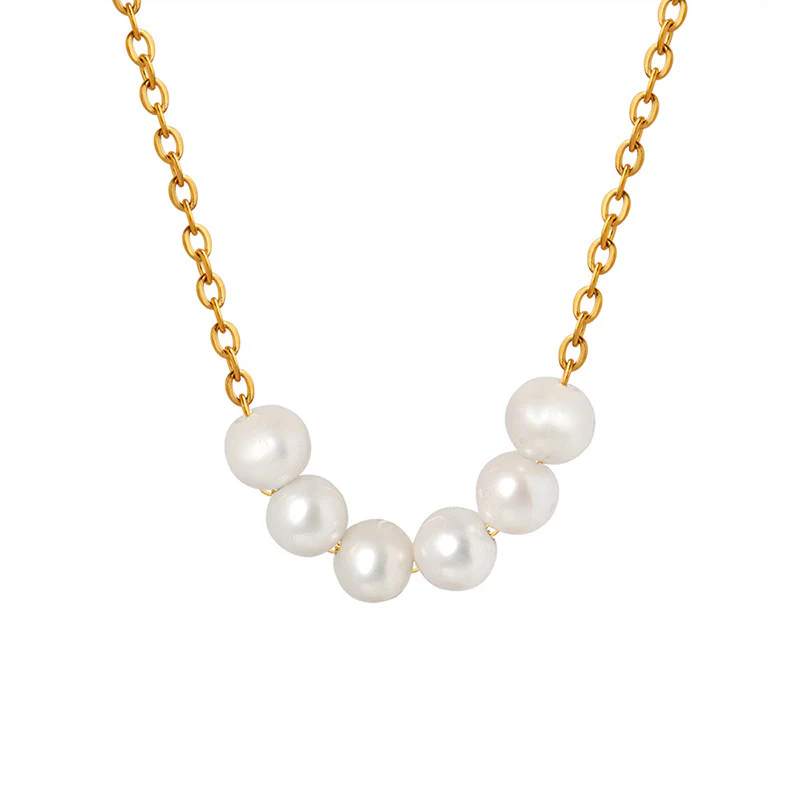 Floating Baroque Pearl Pendant Necklace
