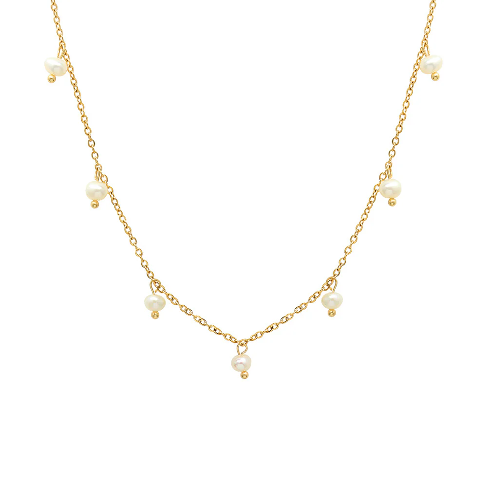 18k Gold Plated Freshwater Pearl Necklace