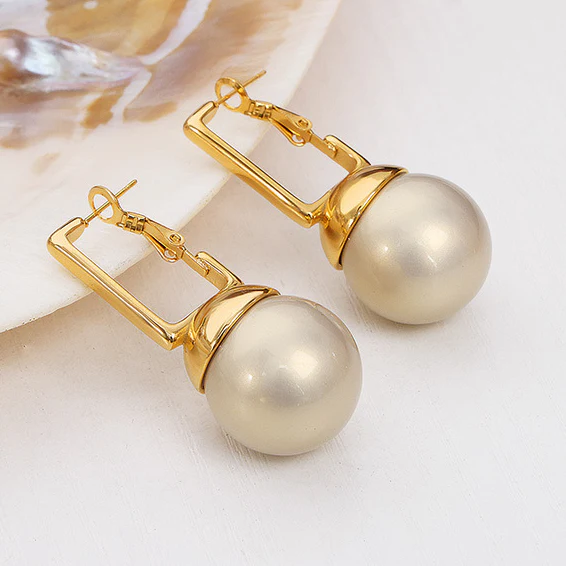20mm Big Pearl Drop Earrings