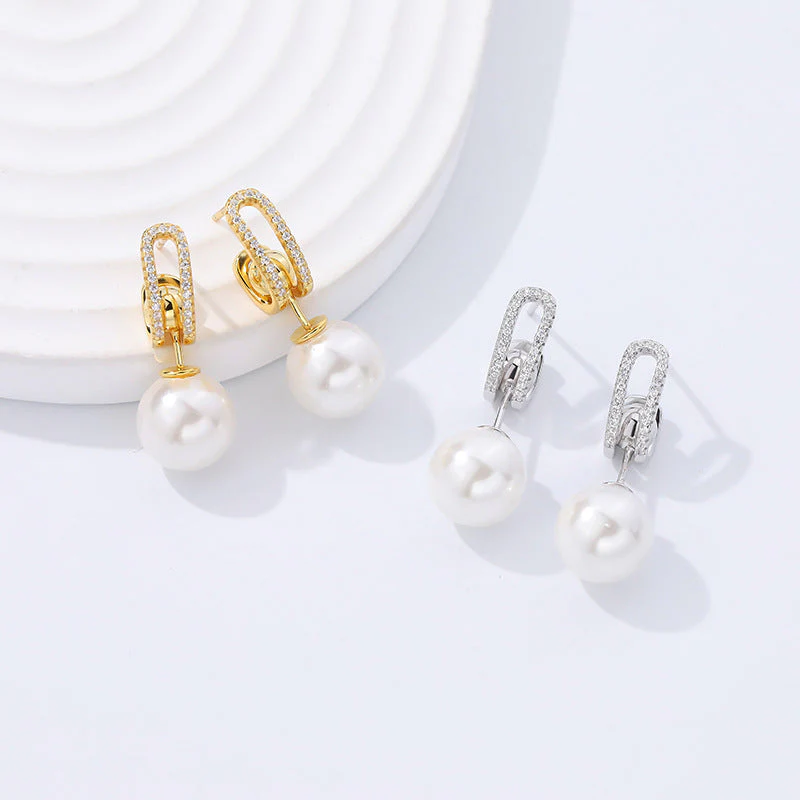 5 Wear Ways Pearl Back Stud Earrings