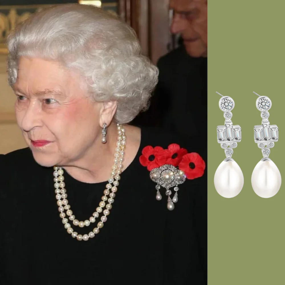Light Luxury Royal Style Pearl Dangle Earrings