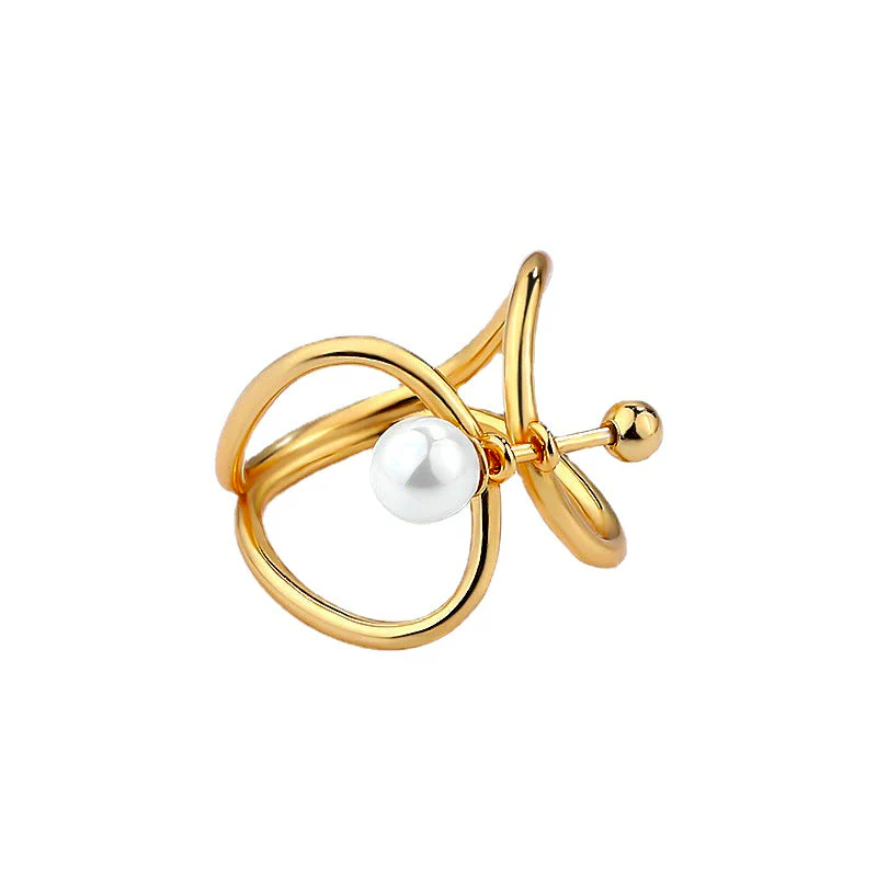Dual Purpose Pearl Ring Earring