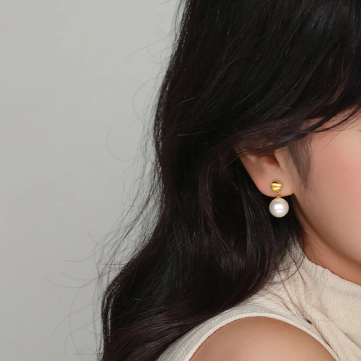 12mm Pearl Dangle Earrings