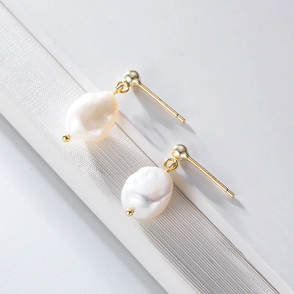 Baroque Pearl Drop Earrings