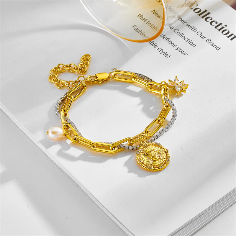 Gold Paperclip Bracelet