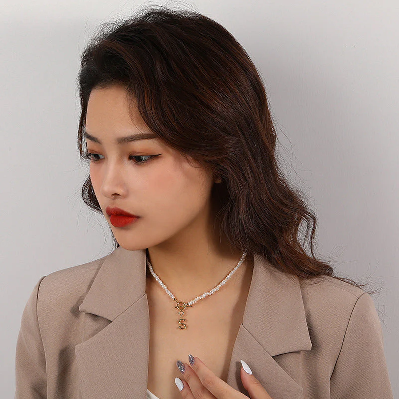 A to Z Gold Initial Pendant Necklace