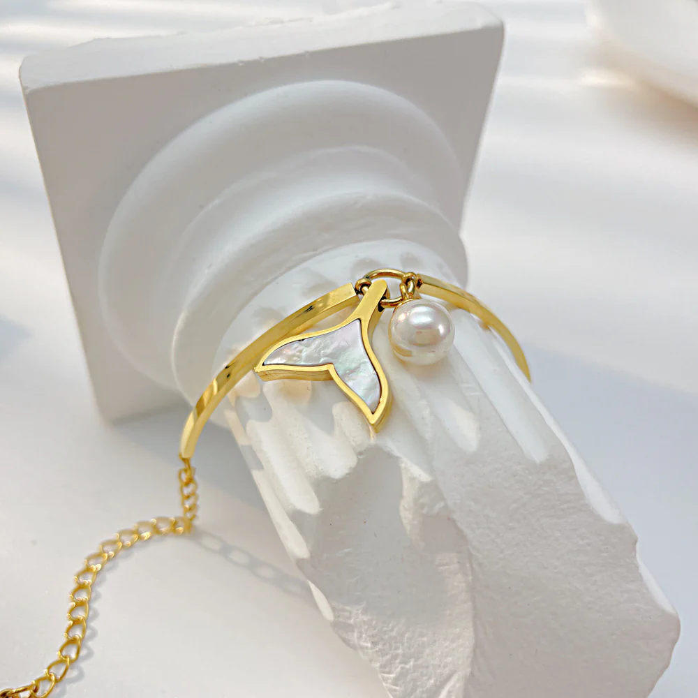 Mermaid Tail and Pearl Bracelet