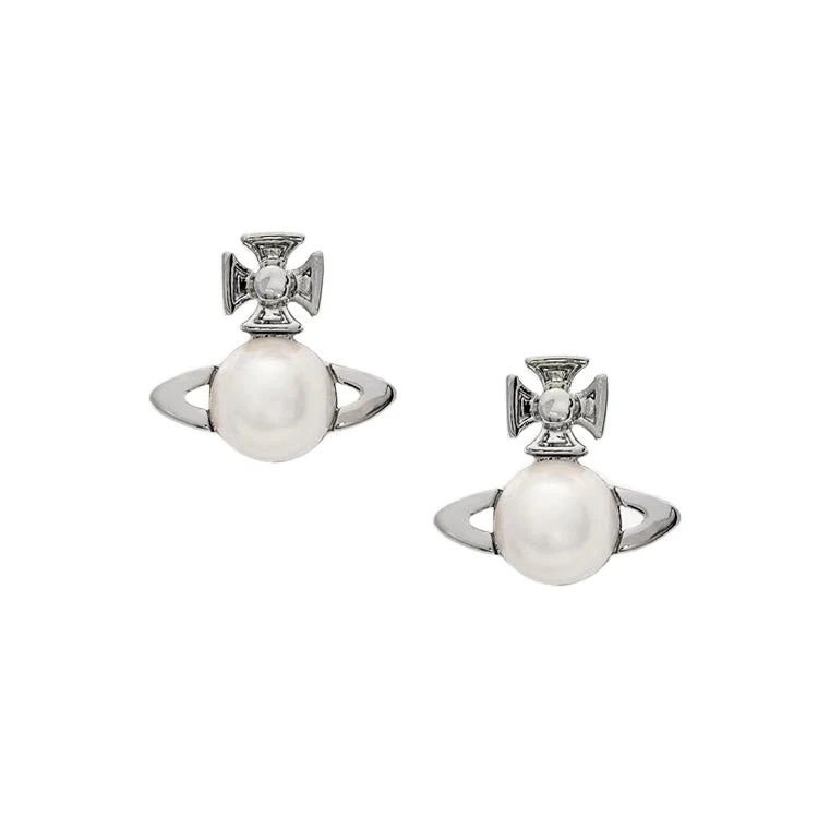 VIVI Pearl Stud Saturn Earrings | Best Replica Jewelry™
