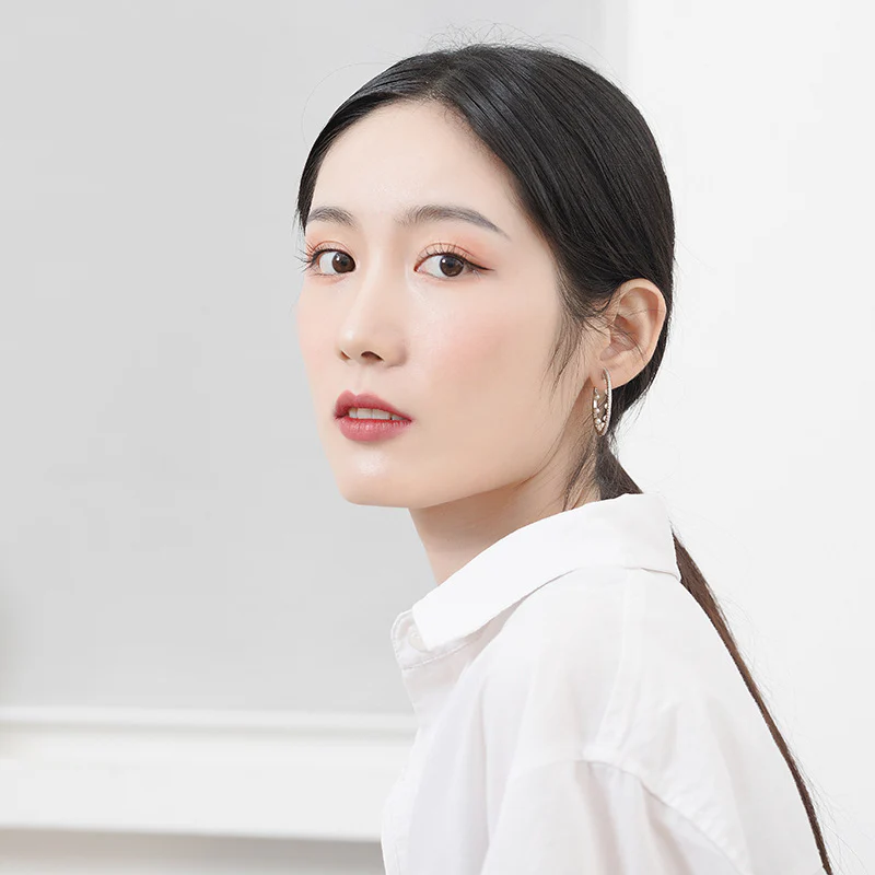 Silver Pearl Earring Hoops