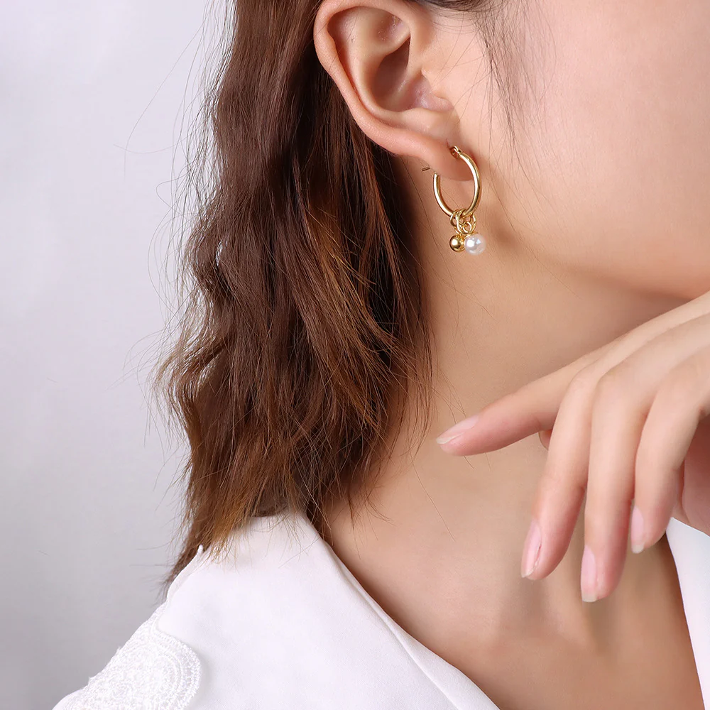 Detachable Multi Wear Ways Pearl Earrings