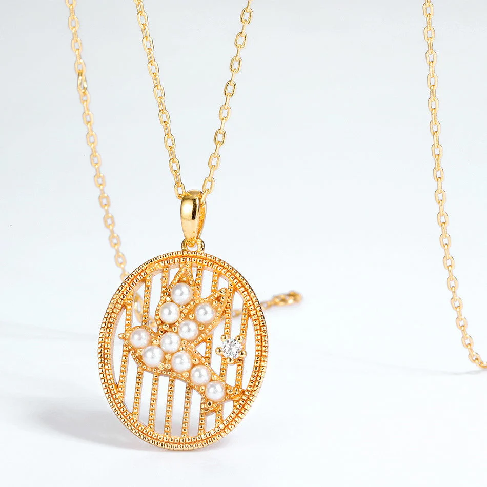 Peace Dove Pearl Pendant