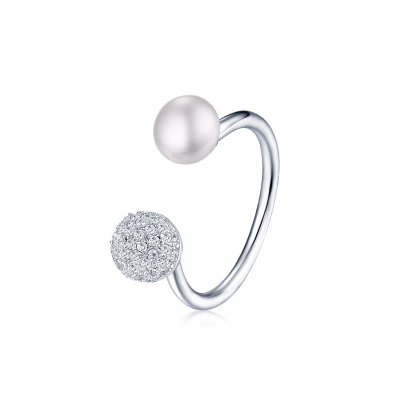 Silver Pearl Ring