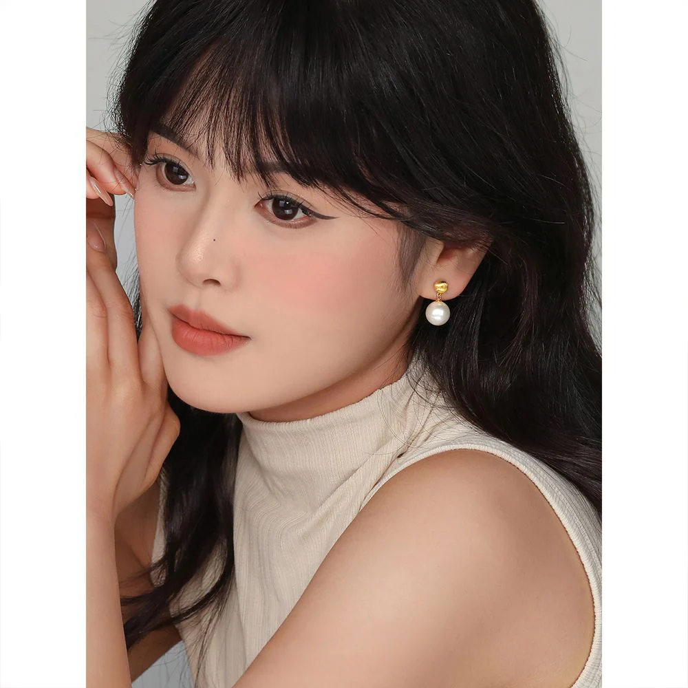 12mm Pearl Dangle Earrings