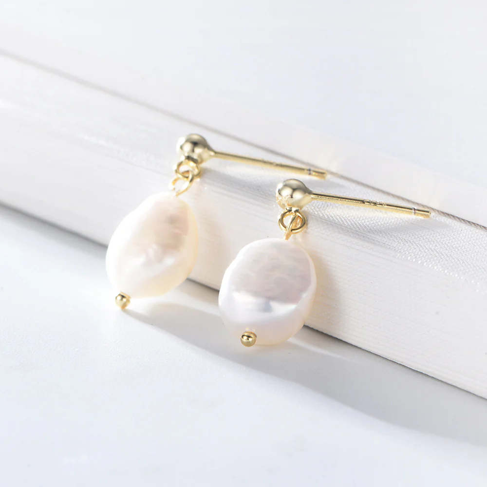 Baroque Pearl Drop Earrings