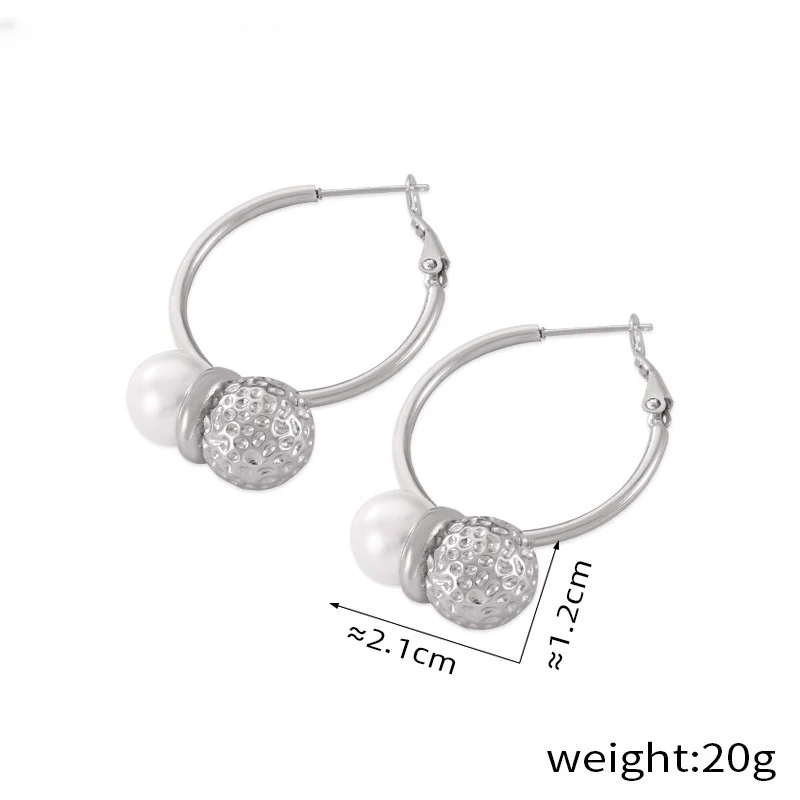 Personality Peanut Pearl Necklace and Earring Set