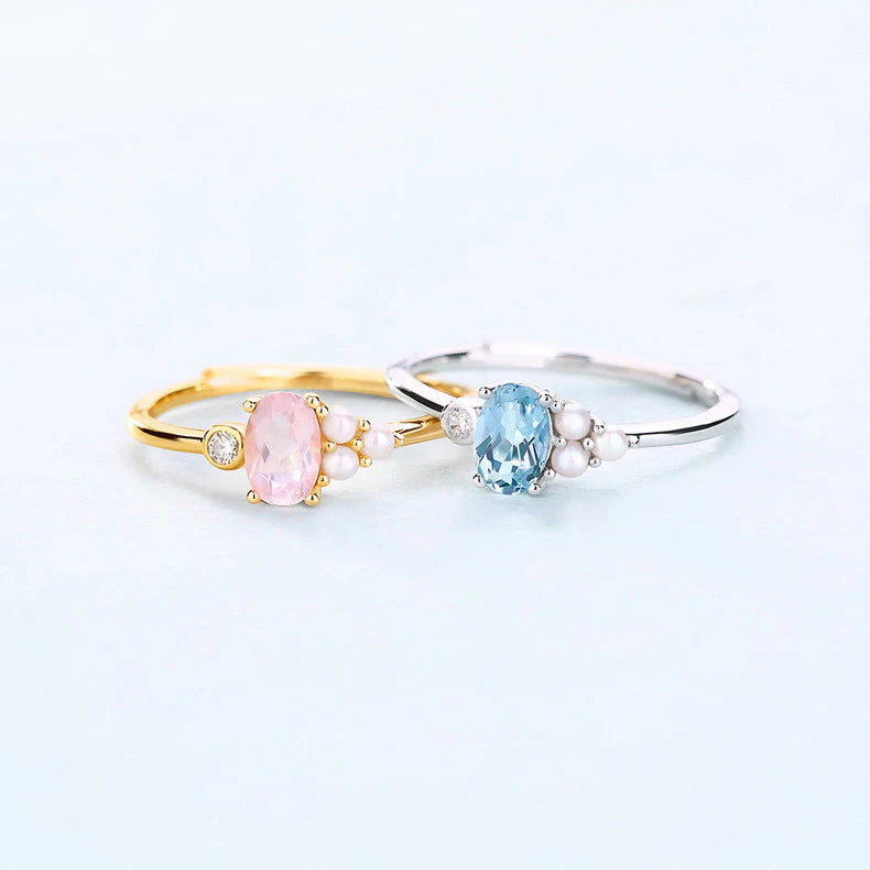 Delicate Pink Pearl Ring