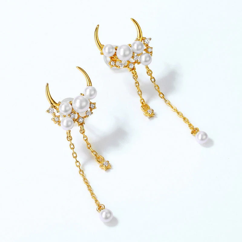 Moon and Star Earrings