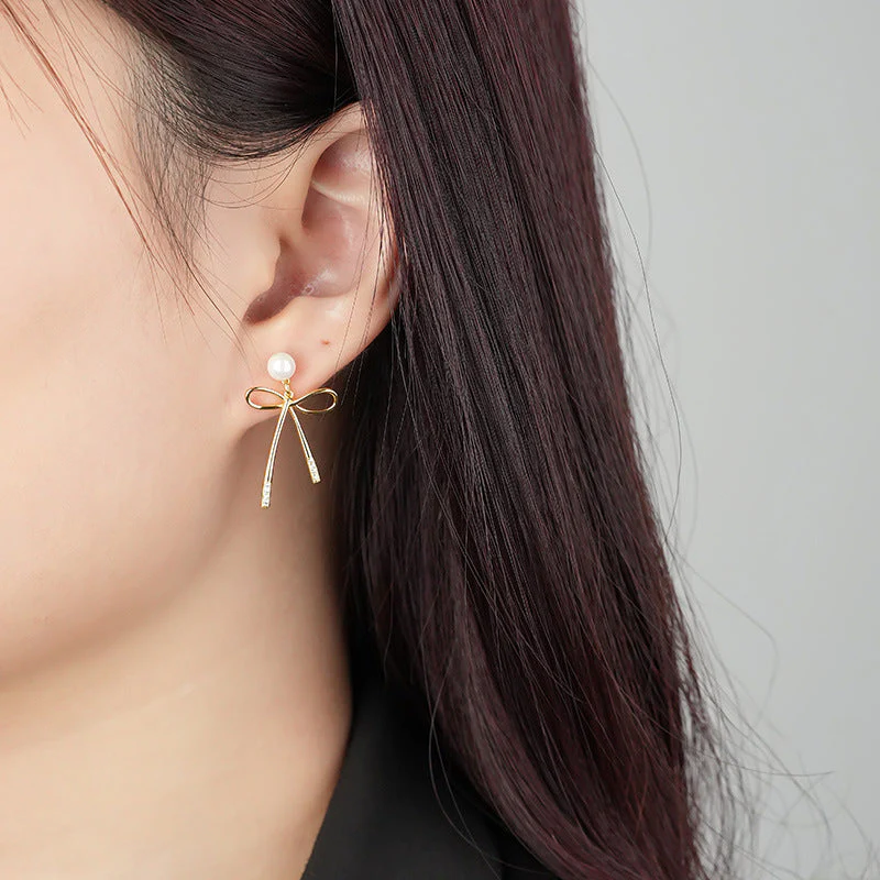 Bow Tie Stud Earrings