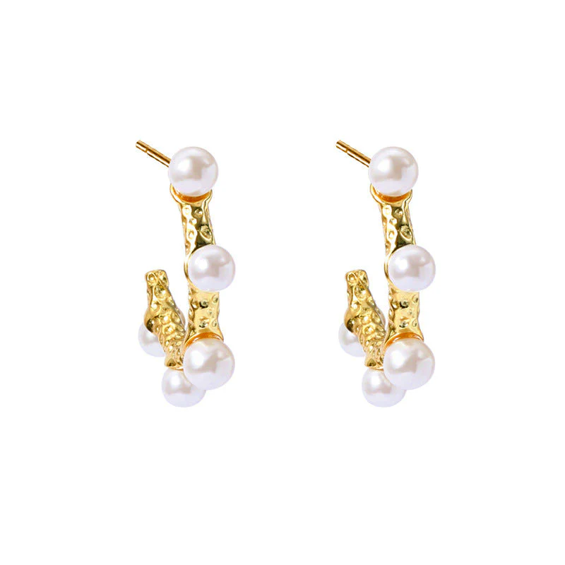 Bulb Pearl Stud Earrings