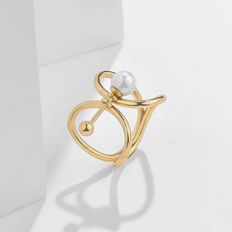 Dual Purpose Pearl Ring Earring