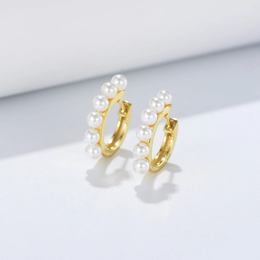 Pearl Earring Hoops 360 Pearl Earrings