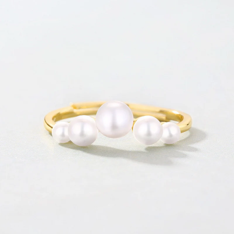 Simple Pearl Crown Ring