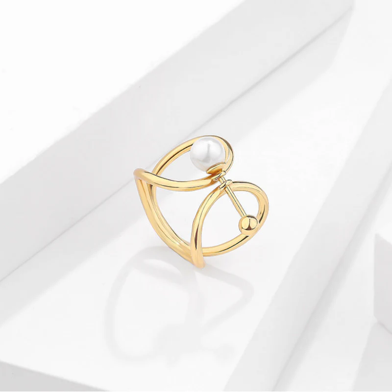 Dual Purpose Pearl Ring Earring