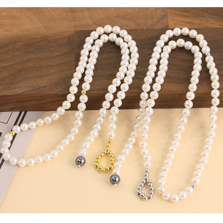 Pulling Y Style Swarovski Pearl Necklace