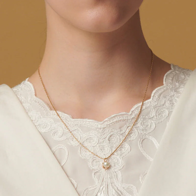 Hexagon Enhancer 6mm Pearl Pendant