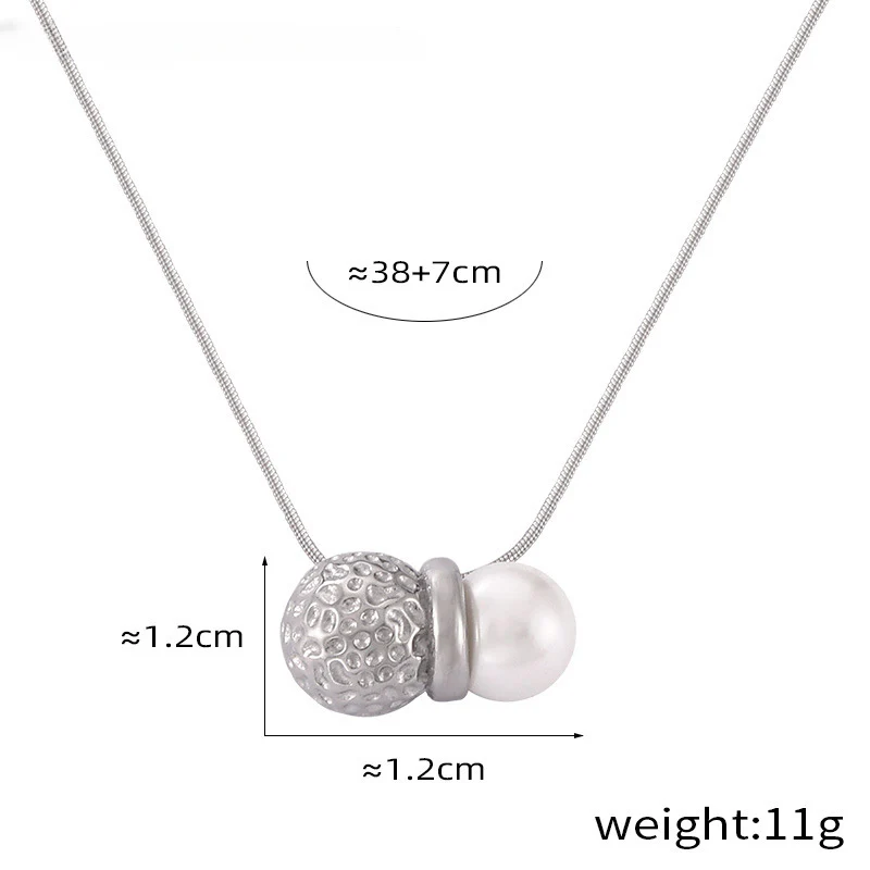 Personality Peanut Pearl Necklace and Earring Set