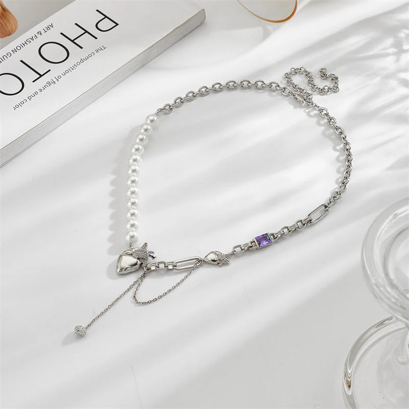 Beating Heart Pearl Necklace