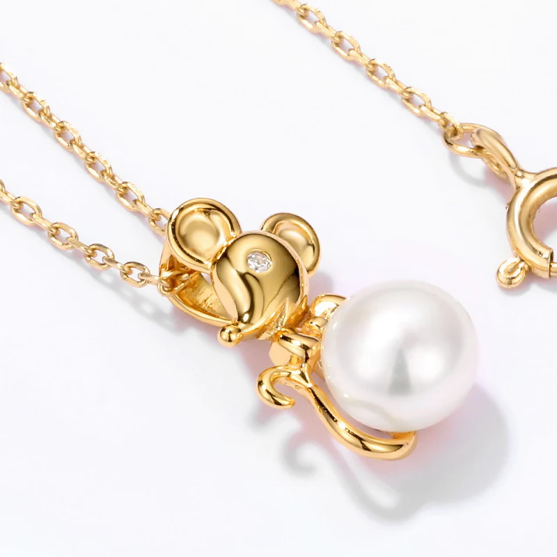 Chinese Zodiac Rat Pearl Pendant