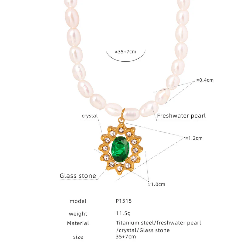 Pearl Necklace and Earring Set