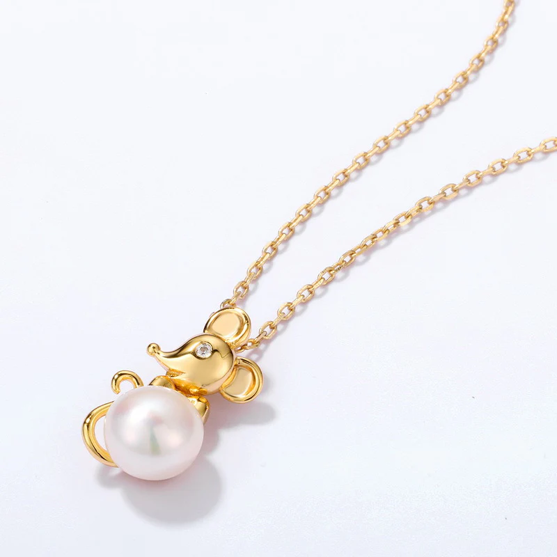 Chinese Zodiac Rat Pearl Pendant