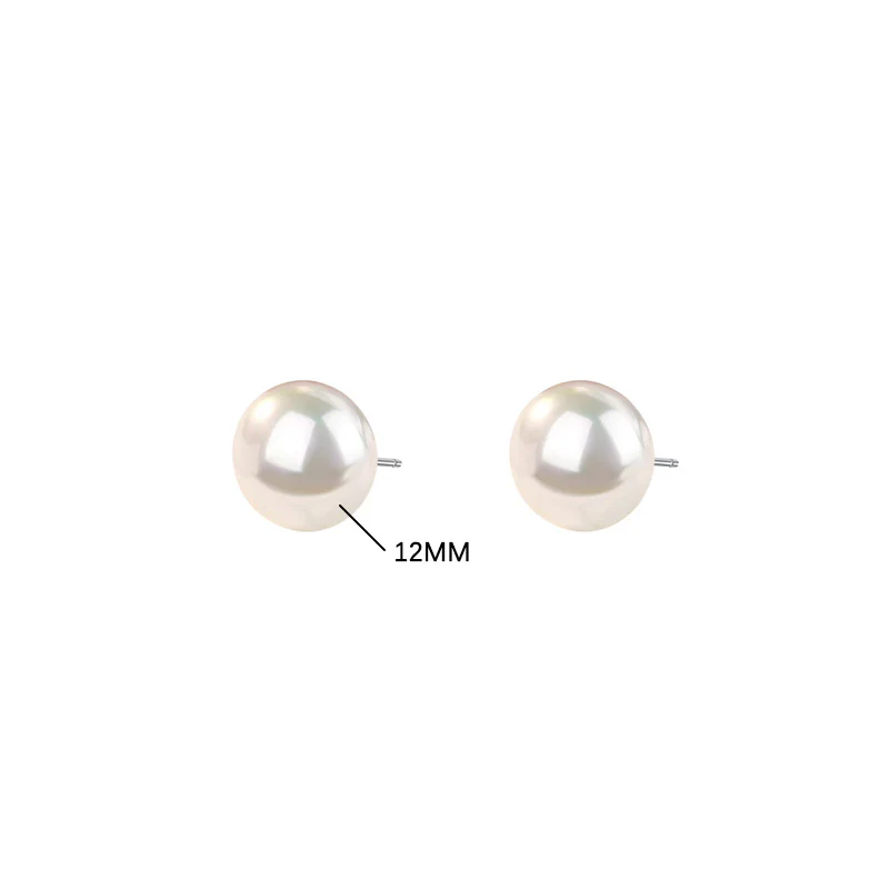 8mm 10mm 12mm 14mm 16mm 18mm 20mm Bread Pearl Earrings