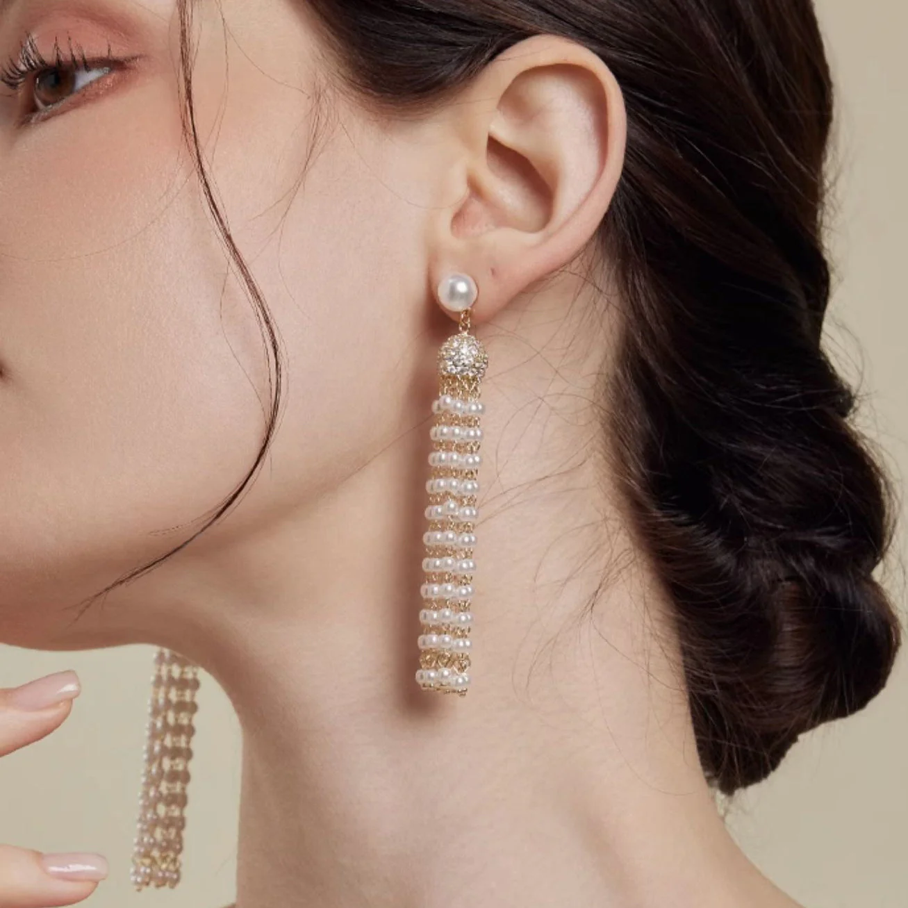 Pearl Tassel Earrings